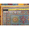 Kazak Wool Hand Knotted Rug Yellow 5.2x6.7 -O0336