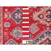 Kazak Wool Hand Knotted Rug Red 4.11x6.4 -O0338