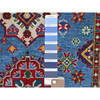 Kazak Wool Hand Knotted Rug Blue 3.3x4.10 -O0353
