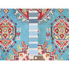 Kazak Wool Hand Knotted Rug Blue 4.1x5.10 -O0356
