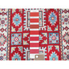 Kazak Wool Hand Knotted Rug Red 1.11x3.0 -O0362