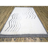 Modern and Contemporary Wool Hand Knotted Rug Ivory 9.2x12.1 -O076222
