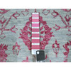 Transitional Wool & Silk Hand Knotted Rug Pink 8.0x10.5 -O076305