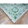 Transitional Wool Hand Knotted Rug Green 8.0x10.1 -O076310