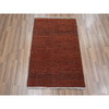 Modern and Contemporary Wool & Silk Hand Knotted Rug Red 2.0x3.0 -O076321