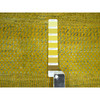 Modern and Contemporary Wool & Silk Hand Knotted Rug Yellow 8.10x12.5 -O076324