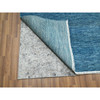 Modern and Contemporary Wool & Silk Hand Knotted Rug Blue 10.0x14.2 -O076325