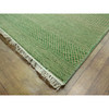 Modern and Contemporary Wool & Silk Hand Knotted Rug Green 8.1x10.3 -O076343