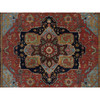 Heriz Wool Hand Knotted Rug Red 7.11x10.1 -O091398