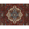 Heriz Wool Hand Knotted Rug Red 2.7x8.2 -O091380