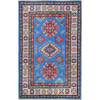 Kazak Wool Hand Knotted Rug Blue 2.9x4.1 -O0399