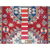 Kazak Wool Hand Knotted Rug Red 2.9x6.4 -O0434
