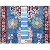 Kazak Wool Hand Knotted Rug Blue 2.7x6.7 -O0437