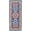 Kazak Wool Hand Knotted Rug Blue 2.7x6.7 -O0437