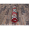 Kazak Wool Hand Knotted Rug Red 2.8x6.5 -O0450