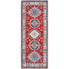 Kazak Wool Hand Knotted Rug Red 2.7x6.9 -O0451
