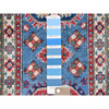 Kazak Wool Hand Knotted Rug Blue 2.0x6.0 -O0483