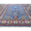 Kazak Wool Hand Knotted Rug Blue 7.11x9.11 -O0516