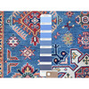 Kazak Wool Hand Knotted Rug Blue 5.11x8.9 -O0536