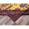Kazak Wool Hand Knotted Rug Yellow 8.3x9.8 -O0551