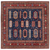 Kazak Wool Hand Knotted Rug Blue 9.11x10.2 -O0566