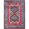 Kazak Wool Hand Knotted Rug Ivory 6.0x7.8 -O0587
