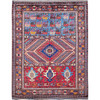 Kazak Wool Hand Knotted Rug Multicolored 5.11x7.4 -O0590