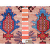 Kazak Wool Hand Knotted Rug Orange 5.0x6.7 -O0596