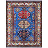 Kazak Wool Hand Knotted Rug Blue 4.3x5.3 -O0610