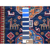 Kazak Wool Hand Knotted Rug Blue 2.8x9.6 -O0623