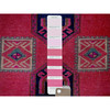 Overdyed & Vintage Wool Hand Knotted Rug Pink 2.5x9.10 -O0651