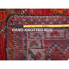 Overdyed & Vintage Wool Hand Knotted Rug Red 5.0x7.7 -O0801