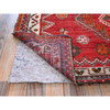 Overdyed & Vintage Wool Hand Knotted Rug Red 5.0x7.7 -O0801