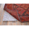Overdyed & Vintage Wool Hand Knotted Rug Red 4.6x6.6 -O0820