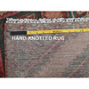 Overdyed & Vintage Wool Hand Knotted Rug Red 2.5x9.1 -O0824