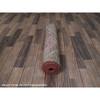 Overdyed & Vintage Wool Hand Knotted Rug Red 2.5x9.1 -O0824