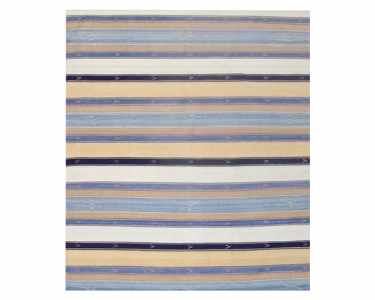 Anatolian Stripe Kilim Southwestern Hand knotted Wool Rug 6'0" x 7'0"- W1109 w1109 physical All Rugs New