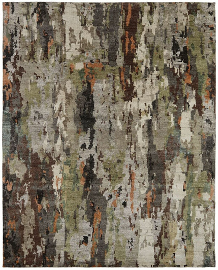 Hand Knotted Wool & Silk Modern Rug KHW9560