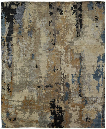 Hand Knotted Wool & Silk Classic/Fade Modern Rug KHW9500