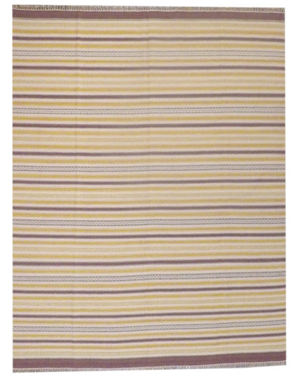 Coastal Flat-Weave Indoor/Outdoor 8 x 10 Hand-knotted Rug -w1082