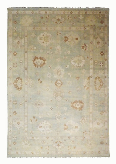 Turk Oushak Natural-dye 10'0"x14'0" Hand-knotted Rug -W389