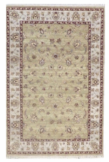 Agra Chobie Antique Wash Size: 6'0" x 9'0" Hand knotted Wool Rug - w897