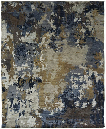 Hand Knotted Wool & Silk Modern Rug KHW9540