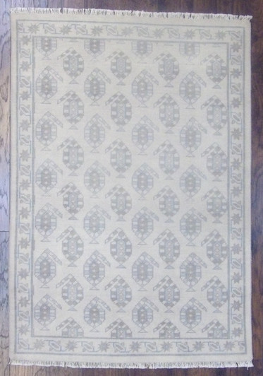 Tribal Paisly Design Oushak 4'0"x6'0" Hand-knotted Rug -w11354