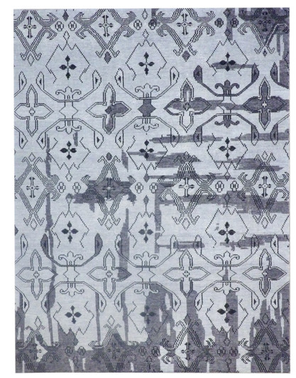 Oushak Tribal Overdye Ziegler Silver Wash 8'0"x10'0" Hand-knotted Rug -w975