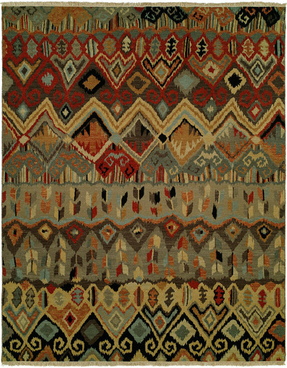 Hand Knotted Wool Nomadic Rug KSU4790