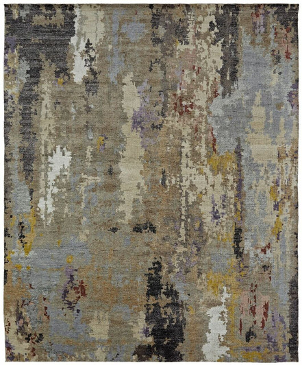 Hand Knotted Wool & Silk Modern Rug KHW9550