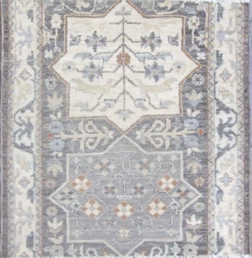 Oushak Chobie 3 x 3 Hand knotted Rug - w494