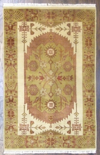 Tribal Anatolian Design 4'0"x6'0" Hand-knotted Rug -w632