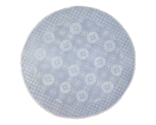 Fine Oushak Silver-Wash Hand knotted Wool Rug 11'9" x 11'9" - W11340